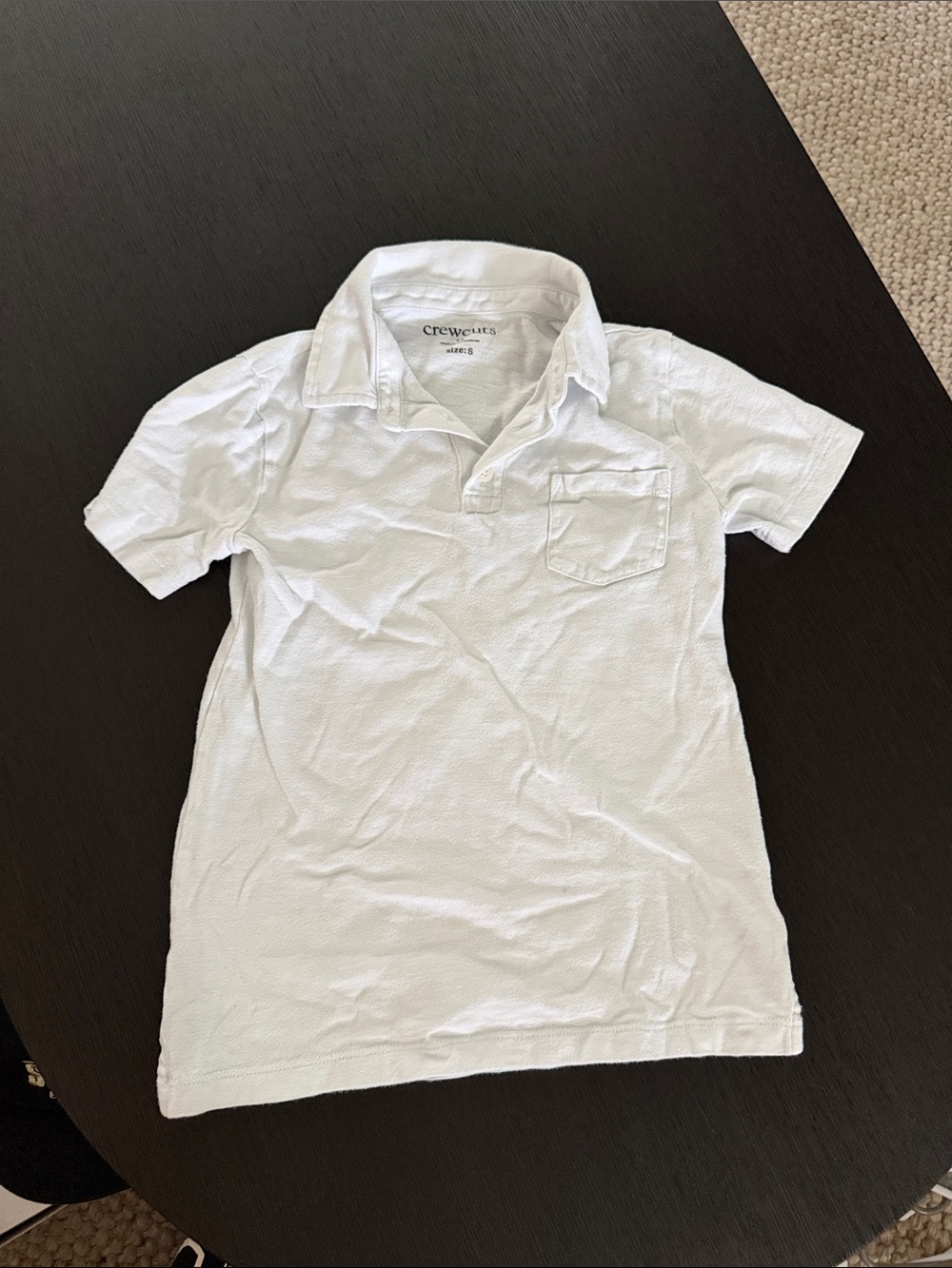 Small Crewcuts White Short-Sleeve Polo with Chest Pocket